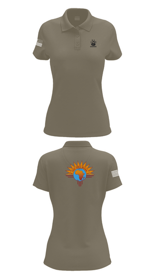 Womens Short Sleeve Performance Polo, TF BATAAN S1, Army, Teamtime, Team time, sublimation, custom sports apparel, team uniforms, spirit wear, spiritwear, sports uniforms, custom shirts, team store, custom team store, fundraiser sports, apparel fundraiser