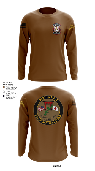 Long Sleeve Performance Shirt, 247TH Military Police Detachment, Army, Teamtime, Team time, sublimation, custom sports apparel, team uniforms, spirit wear, spiritwear, sports uniforms, custom shirts, team store, custom team store, fundraiser sports, apparel fundraiser