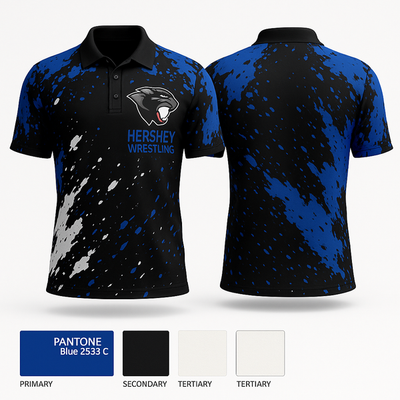 Hershey Wrestling 1775293 Short Sleeve Performance Polo - 1