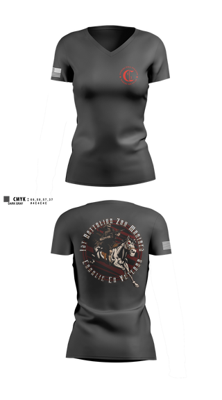 Womens Short Sleeve Vneck Shirt, 1st Battalion 2nd Marines Charlie Co Veteran, Marines, Teamtime, Team time, sublimation, custom sports apparel, team uniforms, spirit wear, spiritwear, sports uniforms, custom shirts, team store, custom team store, fundraiser sports, apparel fundraiser