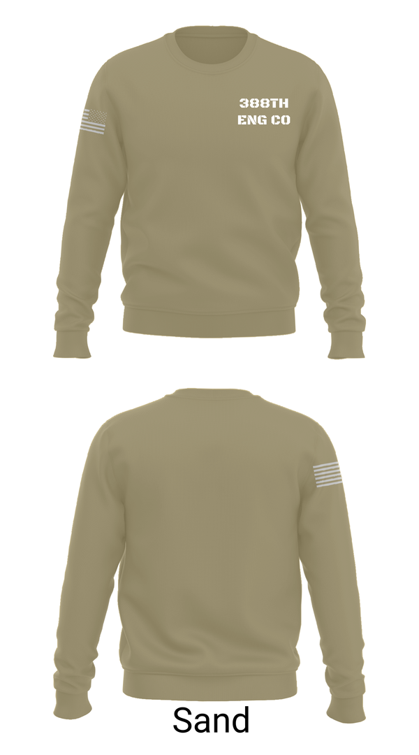 Crew Neck Sweatshirt, 388TH ENG CO, Army, Teamtime, Team time, sublimation, custom sports apparel, team uniforms, spirit wear, spiritwear, sports uniforms, custom shirts, team store, custom team store, fundraiser sports, apparel fundraiser