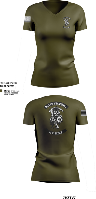 Womens Short Sleeve Vneck Shirt, 1st Recon, , Teamtime, Team time, sublimation, custom sports apparel, team uniforms, spirit wear, spiritwear, sports uniforms, custom shirts, team store, custom team store, fundraiser sports, apparel fundraiser