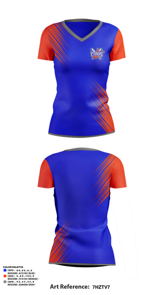 Womens Short Sleeve Vneck Shirt, Mountain State Chaos, Softball, Teamtime, Team time, sublimation, custom sports apparel, team uniforms, spirit wear, spiritwear, sports uniforms, custom shirts, team store, custom team store, fundraiser sports, apparel fundraiser