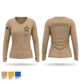 Womens Long Sleeve Vneck Shirt, Lincoln County Sheriffs office, Police, Teamtime, Team time, sublimation, custom sports apparel, team uniforms, spirit wear, spiritwear, sports uniforms, custom shirts, team store, custom team store, fundraiser sports, apparel fundraiser