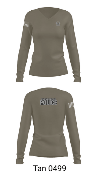 Womens Long Sleeve Vneck Shirt, Cloverdale police department, Police, Teamtime, Team time, sublimation, custom sports apparel, team uniforms, spirit wear, spiritwear, sports uniforms, custom shirts, team store, custom team store, fundraiser sports, apparel fundraiser