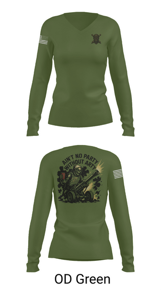 Womens Long Sleeve Vneck Shirt, 2/11 Hotel battery, Marines, Teamtime, Team time, sublimation, custom sports apparel, team uniforms, spirit wear, spiritwear, sports uniforms, custom shirts, team store, custom team store, fundraiser sports, apparel fundraiser