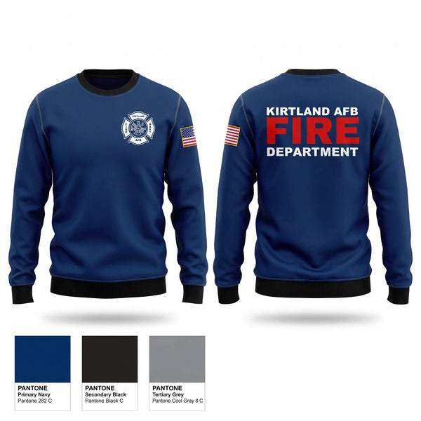 Crew Neck Sweatshirt, Kirtland AFB Fire Department, Fire Department, Teamtime, Team time, sublimation, custom sports apparel, team uniforms, spirit wear, spiritwear, sports uniforms, custom shirts, team store, custom team store, fundraiser sports, apparel fundraiser