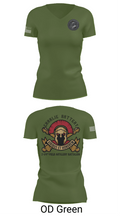 Charlie Battery 2-114th FA 47332730 Women's Short Sleeve V-neck Shirt - 45