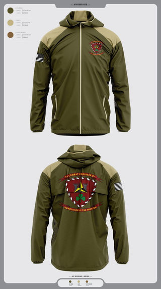 Windbreaker, 3d Combat Engineer Battalion, , Teamtime, Team time, sublimation, custom sports apparel, team uniforms, spirit wear, spiritwear, sports uniforms, custom shirts, team store, custom team store, fundraiser sports, apparel fundraiser