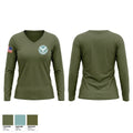 82nd Airborne Division Women's Long Sleeve V-neck Shirt - 1