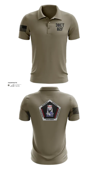 Short Sleeve Performance Polo, 3BCT H2F, Army, Teamtime, Team time, sublimation, custom sports apparel, team uniforms, spirit wear, spiritwear, sports uniforms, custom shirts, team store, custom team store, fundraiser sports, apparel fundraiser