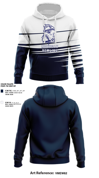 Michigan School for the Deaf Bowling 78571962 Hoodie - 1