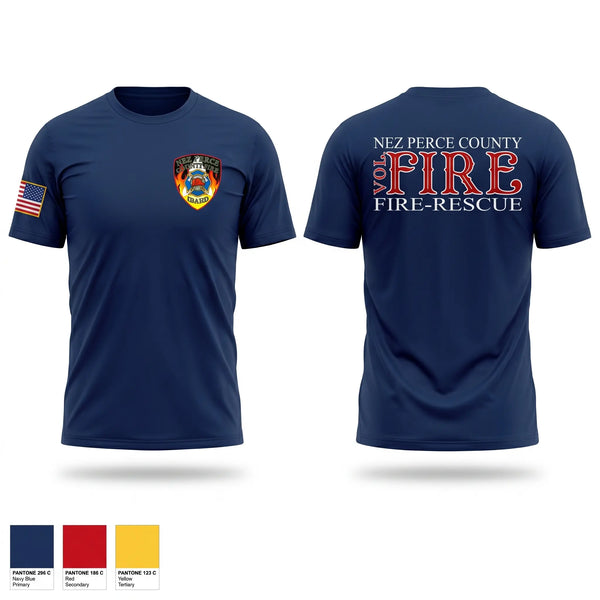 Short Sleeve Performance Shirt, Nez Perce County Fire, Fire Department, Teamtime, Team time, sublimation, custom sports apparel, team uniforms, spirit wear, spiritwear, sports uniforms, custom shirts, team store, custom team store, fundraiser sports, apparel fundraiser