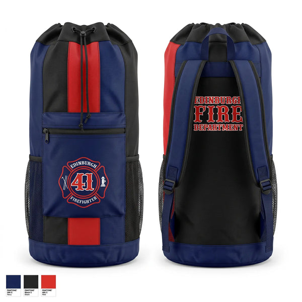 Gear Bag, Edinburgh Fire & Rescue, Fire Department, Teamtime, Team time, sublimation, custom sports apparel, team uniforms, spirit wear, spiritwear, sports uniforms, custom shirts, team store, custom team store, fundraiser sports, apparel fundraiser