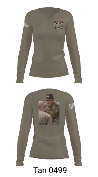 Womens Long Sleeve Vneck Shirt, B.H.B.A.N., Army, Teamtime, Team time, sublimation, custom sports apparel, team uniforms, spirit wear, spiritwear, sports uniforms, custom shirts, team store, custom team store, fundraiser sports, apparel fundraiser