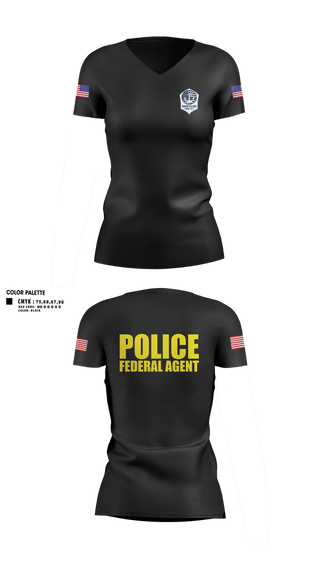 Womens Short Sleeve Vneck Shirt, IRS-CI, Police, Teamtime, Team time, sublimation, custom sports apparel, team uniforms, spirit wear, spiritwear, sports uniforms, custom shirts, team store, custom team store, fundraiser sports, apparel fundraiser