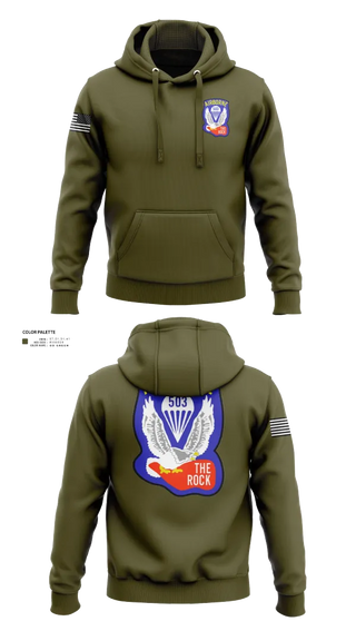 Hoodie, 1st Battalion 503rd Infantry Regiment, , Teamtime, Team time, sublimation, custom sports apparel, team uniforms, spirit wear, spiritwear, sports uniforms, custom shirts, team store, custom team store, fundraiser sports, apparel fundraiser