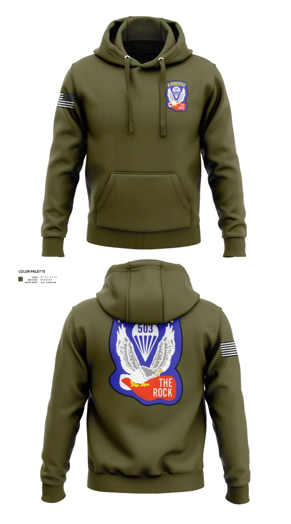 Hoodie, 1st Battalion 503rd Infantry Regiment, , Teamtime, Team time, sublimation, custom sports apparel, team uniforms, spirit wear, spiritwear, sports uniforms, custom shirts, team store, custom team store, fundraiser sports, apparel fundraiser