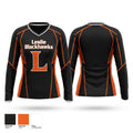Leslie Blackhawks Women's Long Sleeve V-neck Shirt - 1