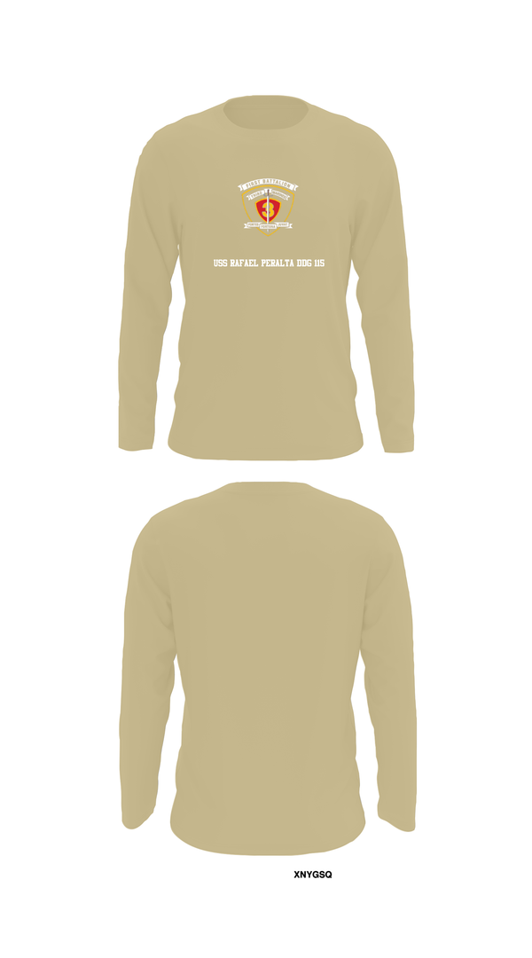 Long Sleeve Performance Shirt, USS Rafael Peralta DDG 115, Navy, Teamtime, Team time, sublimation, custom sports apparel, team uniforms, spirit wear, spiritwear, sports uniforms, custom shirts, team store, custom team store, fundraiser sports, apparel fundraiser