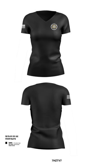 Womens Short Sleeve Vneck Shirt, Wayne County Sheriff’s Department, , Teamtime, Team time, sublimation, custom sports apparel, team uniforms, spirit wear, spiritwear, sports uniforms, custom shirts, team store, custom team store, fundraiser sports, apparel fundraiser
