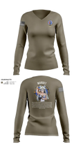 Karl & Hedwig Ackermann Memorial Institute for Joint Military Intelligence and Law Enforcement Education & Training at MARDET Fort Leonard Wood 34903411 Women's Long Sleeve V-neck Shirt - 112