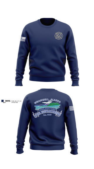 Crew Neck Sweatshirt, Wrangell Volunteer Fire Department, Fire Department, Teamtime, Team time, sublimation, custom sports apparel, team uniforms, spirit wear, spiritwear, sports uniforms, custom shirts, team store, custom team store, fundraiser sports, apparel fundraiser