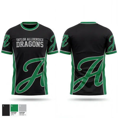 Taylor Allderdice Dragons 3922669 Soft Poly Tee Cotton Like Feel - 1