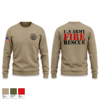 Crew Neck Sweatshirt, U.S. Army Fire, Army, Teamtime, Team time, sublimation, custom sports apparel, team uniforms, spirit wear, spiritwear, sports uniforms, custom shirts, team store, custom team store, fundraiser sports, apparel fundraiser