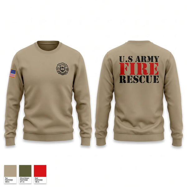 Crew Neck Sweatshirt, U.S. Army Fire, Army, Teamtime, Team time, sublimation, custom sports apparel, team uniforms, spirit wear, spiritwear, sports uniforms, custom shirts, team store, custom team store, fundraiser sports, apparel fundraiser