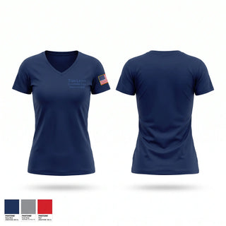Womens Short Sleeve Vneck Shirt, San Leon Volunteer Fire Department, Fire Department, Teamtime, Team time, sublimation, custom sports apparel, team uniforms, spirit wear, spiritwear, sports uniforms, custom shirts, team store, custom team store, fundraiser sports, apparel fundraiser