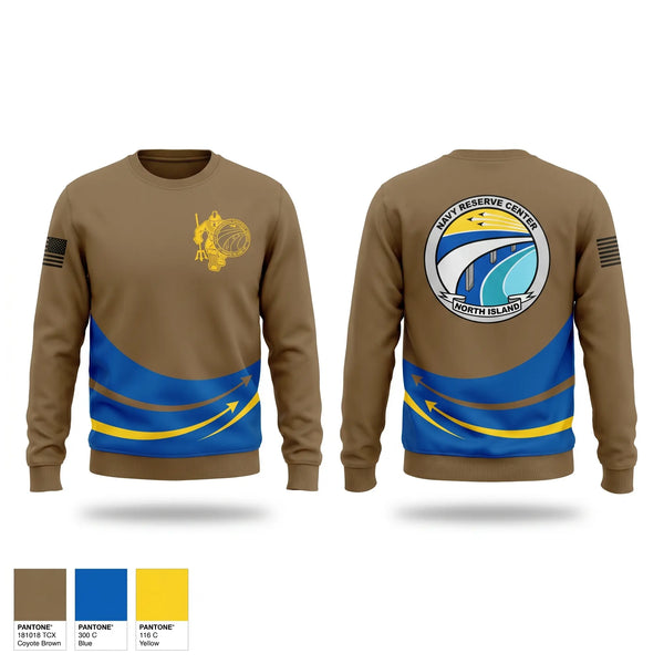 Crew Neck Sweatshirt, NRC North Island, Navy, Teamtime, Team time, sublimation, custom sports apparel, team uniforms, spirit wear, spiritwear, sports uniforms, custom shirts, team store, custom team store, fundraiser sports, apparel fundraiser