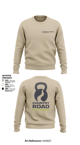 Crew Neck Sweatshirt, Country Road Fitness, , Teamtime, Team time, sublimation, custom sports apparel, team uniforms, spirit wear, spiritwear, sports uniforms, custom shirts, team store, custom team store, fundraiser sports, apparel fundraiser