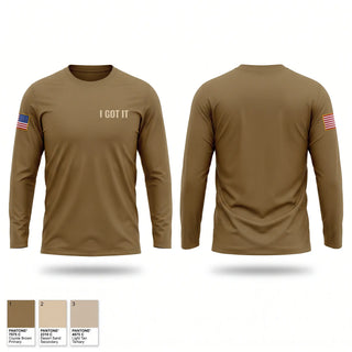 Long Sleeve Performance Shirt, I GOT IT, Army, Teamtime, Team time, sublimation, custom sports apparel, team uniforms, spirit wear, spiritwear, sports uniforms, custom shirts, team store, custom team store, fundraiser sports, apparel fundraiser
