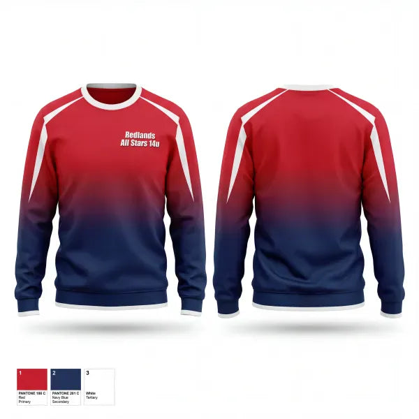 Crew Neck Sweatshirt, Redlands All Stars 14u, Softball, Teamtime, Team time, sublimation, custom sports apparel, team uniforms, spirit wear, spiritwear, sports uniforms, custom shirts, team store, custom team store, fundraiser sports, apparel fundraiser