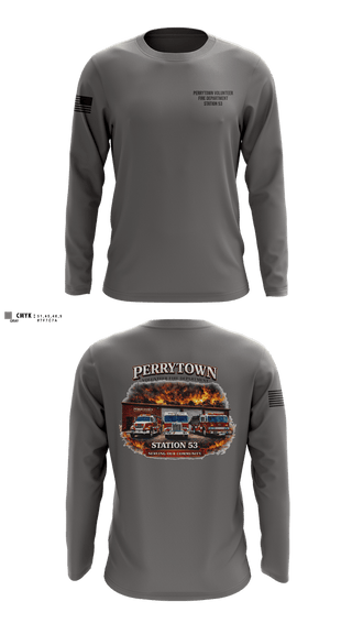 Long Sleeve Performance Shirt, Perrytown Volunteer Fire Department, Fire Department, Teamtime, Team time, sublimation, custom sports apparel, team uniforms, spirit wear, spiritwear, sports uniforms, custom shirts, team store, custom team store, fundraiser sports, apparel fundraiser