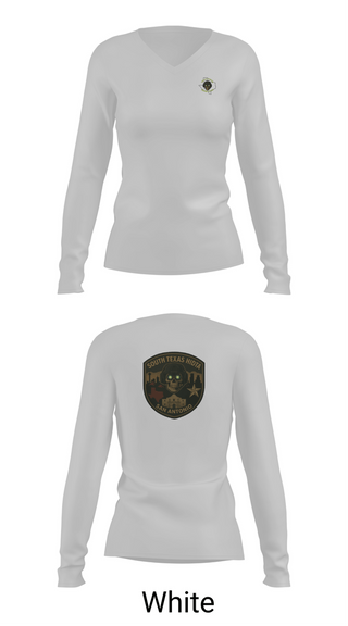 Womens Long Sleeve Vneck Shirt, South Texas HIDTA, Police, Teamtime, Team time, sublimation, custom sports apparel, team uniforms, spirit wear, spiritwear, sports uniforms, custom shirts, team store, custom team store, fundraiser sports, apparel fundraiser