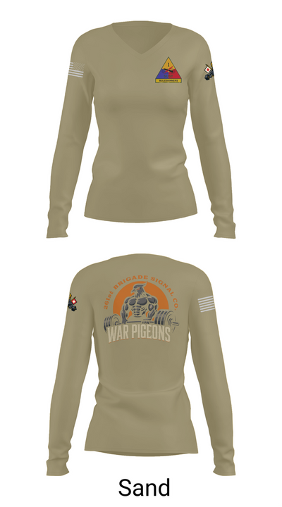 261st War Pigeons Women's Long Sleeve V-neck Shirt - 97