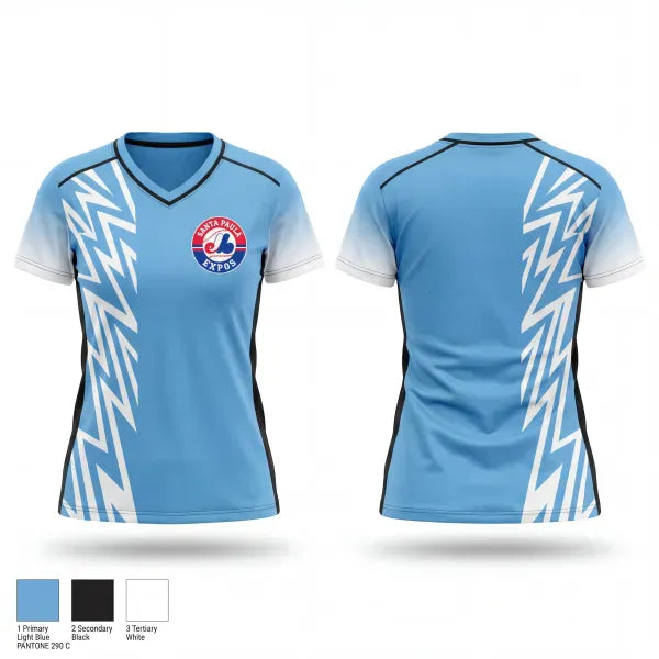 Womens Short Sleeve Vneck Shirt, Expos, Baseball, Teamtime, Team time, sublimation, custom sports apparel, team uniforms, spirit wear, spiritwear, sports uniforms, custom shirts, team store, custom team store, fundraiser sports, apparel fundraiser