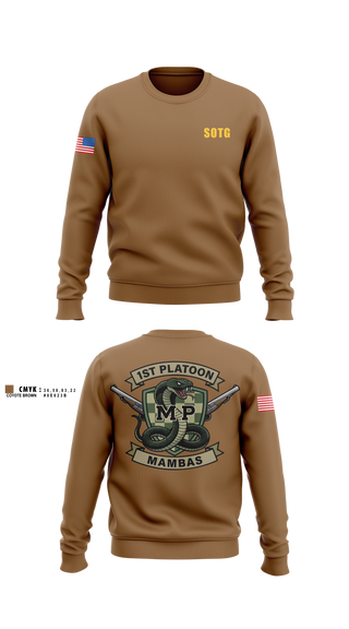 Crew Neck Sweatshirt, 410TH Military Police Mambas, Army, Teamtime, Team time, sublimation, custom sports apparel, team uniforms, spirit wear, spiritwear, sports uniforms, custom shirts, team store, custom team store, fundraiser sports, apparel fundraiser