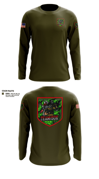 Long Sleeve Performance Shirt, 1SOK, Army, Teamtime, Team time, sublimation, custom sports apparel, team uniforms, spirit wear, spiritwear, sports uniforms, custom shirts, team store, custom team store, fundraiser sports, apparel fundraiser