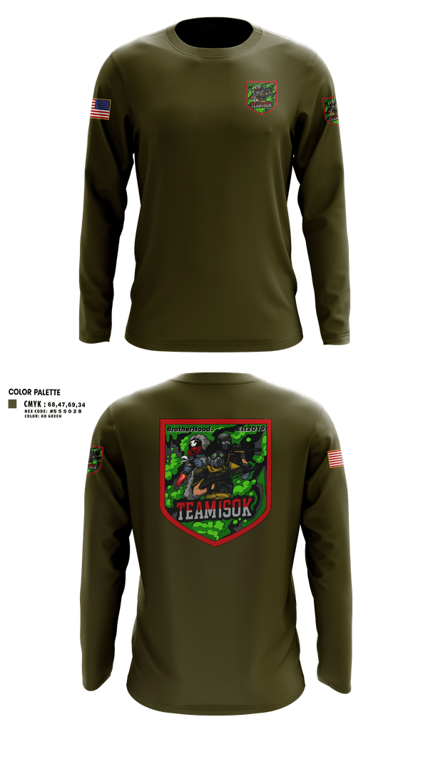 Long Sleeve Performance Shirt, 1SOK, Army, Teamtime, Team time, sublimation, custom sports apparel, team uniforms, spirit wear, spiritwear, sports uniforms, custom shirts, team store, custom team store, fundraiser sports, apparel fundraiser