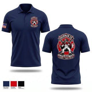 Short Sleeve Performance Polo, Sherman County Fire District 1, Fire Department, Teamtime, Team time, sublimation, custom sports apparel, team uniforms, spirit wear, spiritwear, sports uniforms, custom shirts, team store, custom team store, fundraiser sports, apparel fundraiser