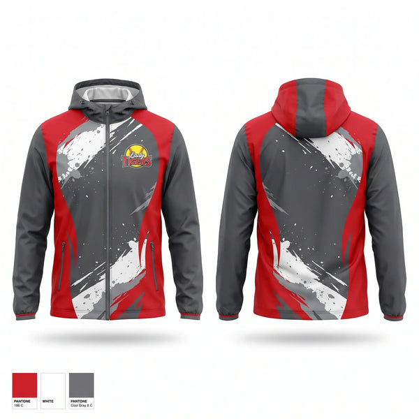 Windbreaker, Lady Tigers, Softball, Teamtime, Team time, sublimation, custom sports apparel, team uniforms, spirit wear, spiritwear, sports uniforms, custom shirts, team store, custom team store, fundraiser sports, apparel fundraiser