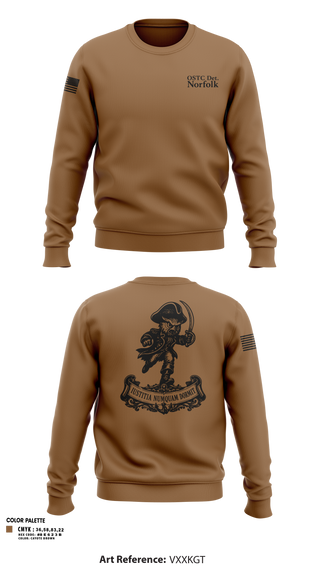 Crew Neck Sweatshirt, OSTC Det. Norfolk, Navy, Teamtime, Team time, sublimation, custom sports apparel, team uniforms, spirit wear, spiritwear, sports uniforms, custom shirts, team store, custom team store, fundraiser sports, apparel fundraiser