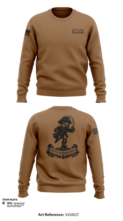 Crew Neck Sweatshirt, OSTC Det. Norfolk, Navy, Teamtime, Team time, sublimation, custom sports apparel, team uniforms, spirit wear, spiritwear, sports uniforms, custom shirts, team store, custom team store, fundraiser sports, apparel fundraiser