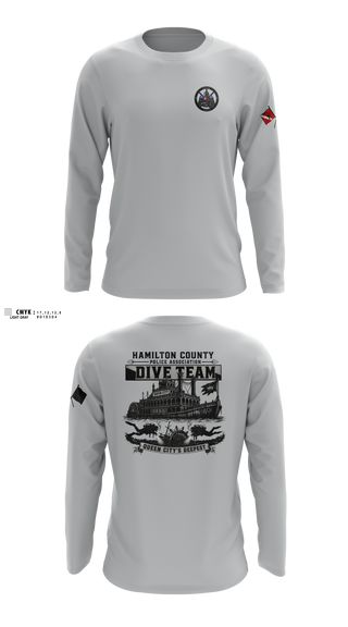 Long Sleeve Performance Shirt, Hamilton County Police Association Dive Team, Police, Teamtime, Team time, sublimation, custom sports apparel, team uniforms, spirit wear, spiritwear, sports uniforms, custom shirts, team store, custom team store, fundraiser sports, apparel fundraiser