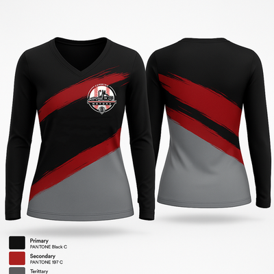 Cumming Motors Baseball 21569148 Women's Long Sleeve V-neck Shirt - 1