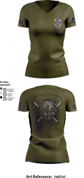 Co A, 1st-160th INF, 79th IBCT 97835057 Women's Short Sleeve V-neck Shirt - 1