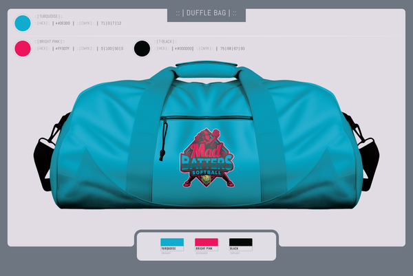 Duffle Bag, MadBatters Softball, Softball, Teamtime, Team time, sublimation, custom sports apparel, team uniforms, spirit wear, spiritwear, sports uniforms, custom shirts, team store, custom team store, fundraiser sports, apparel fundraiser